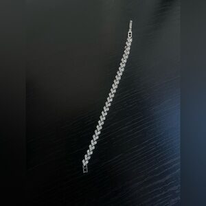 Bracelet Swarovski Silver Diamond Tennis Trilogy - 7”
